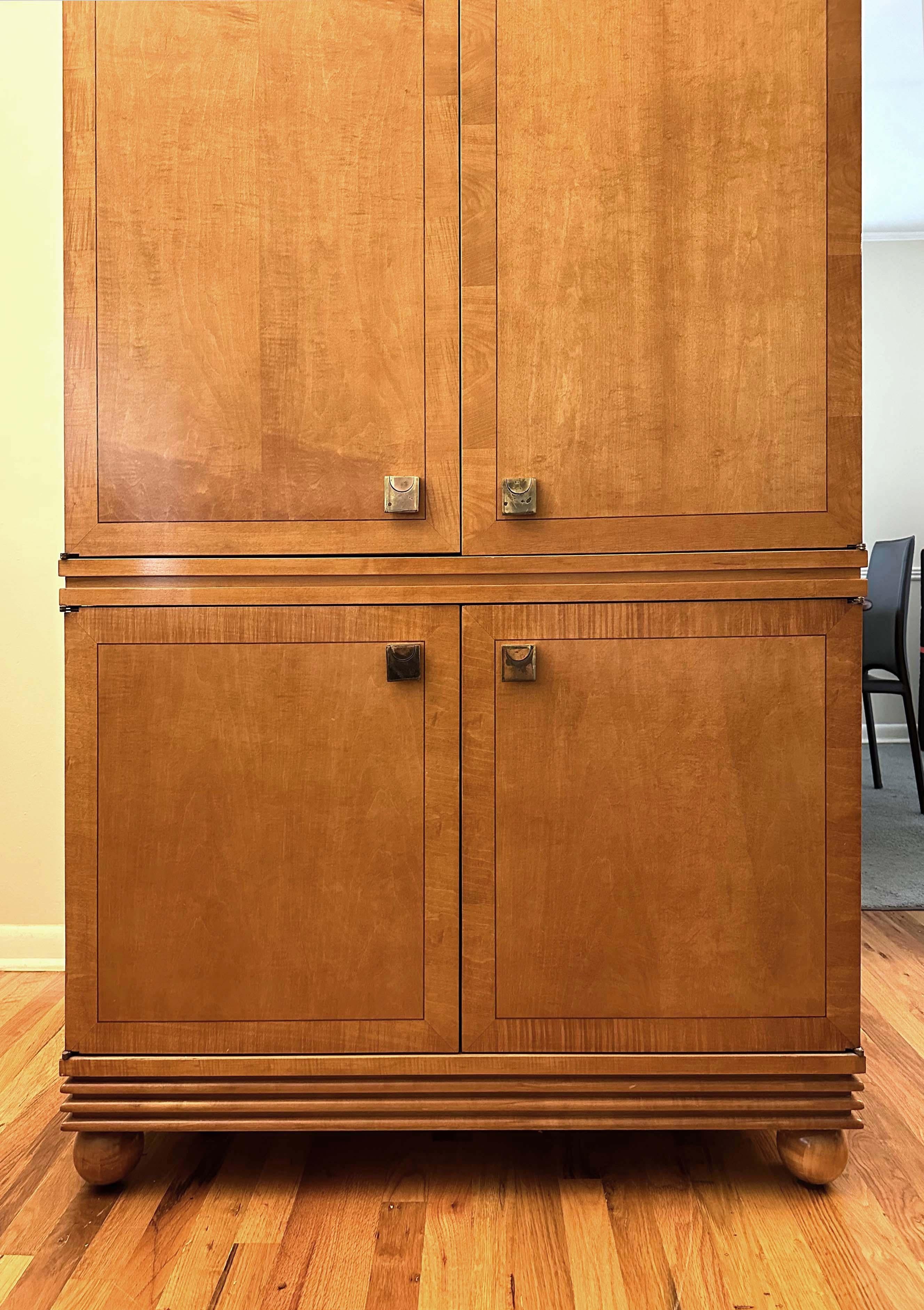 Late 20th Century Genesis Collection Armoire in Satinwood by Hickory White