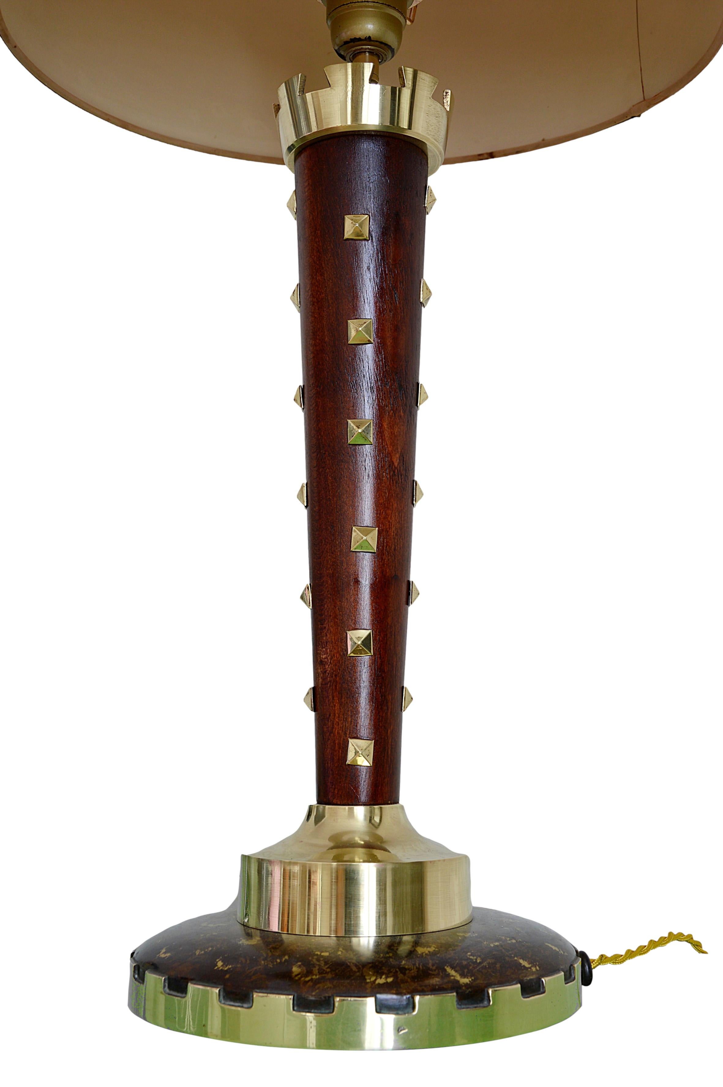 Mid-20th Century Genet & Michon Large French Art Deco Table Lamp, 1930-1936