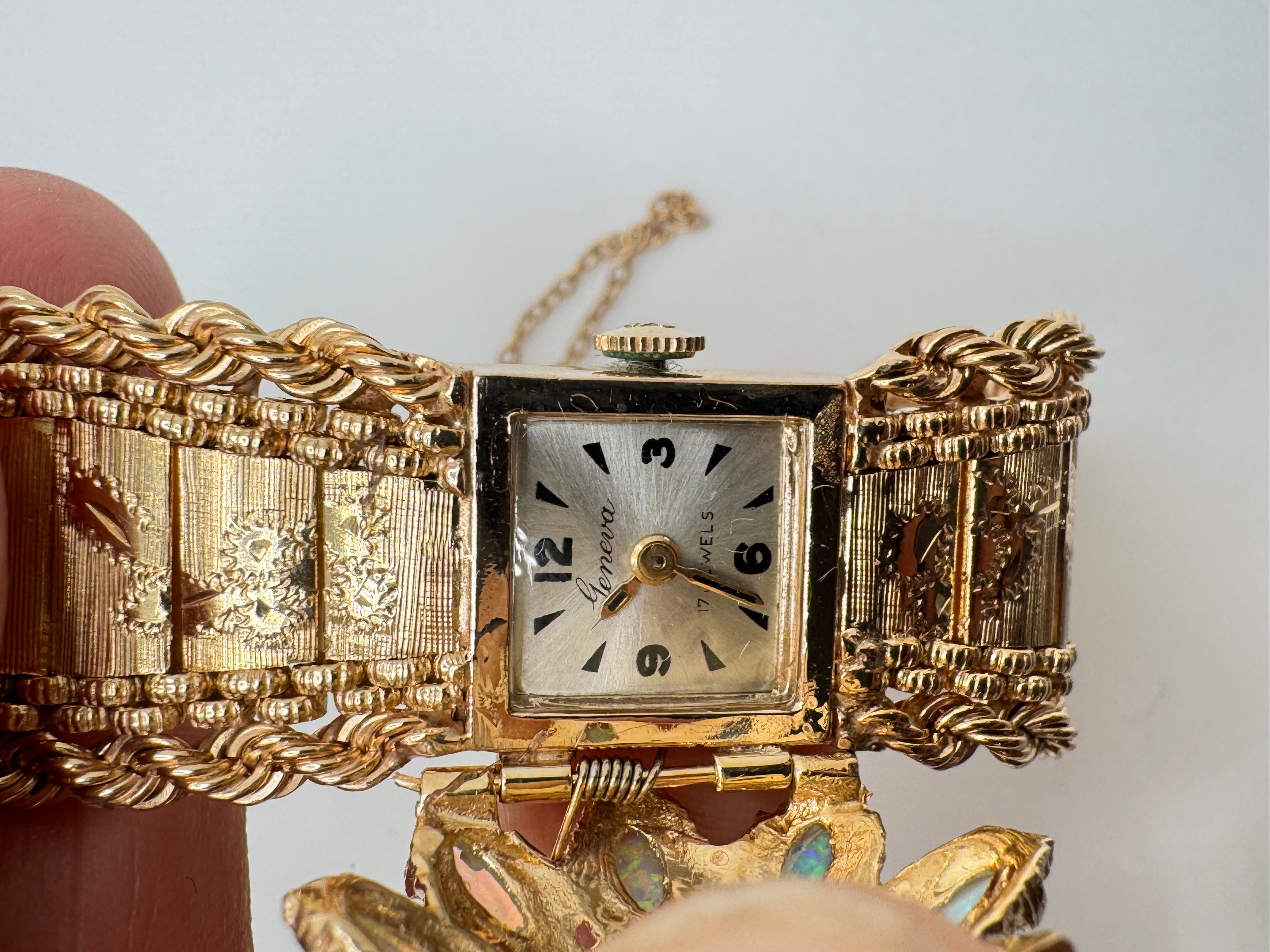 GENEVA 14K Gold Watch For Sale 2