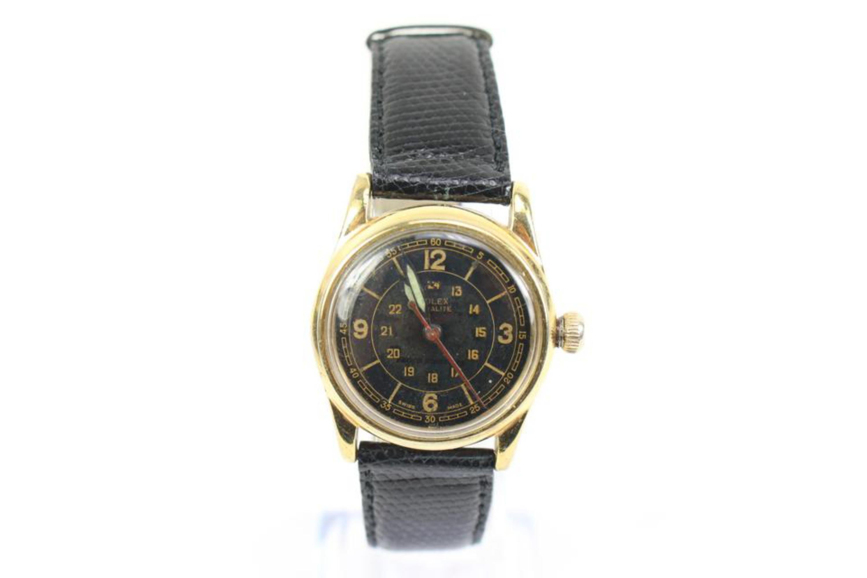 Reloj Geneva 1942 Era Segunda Guerra Mundial 30mm Royalite Ref 3478 52ge325s en Bueno estado para la venta en Dix hills, NY