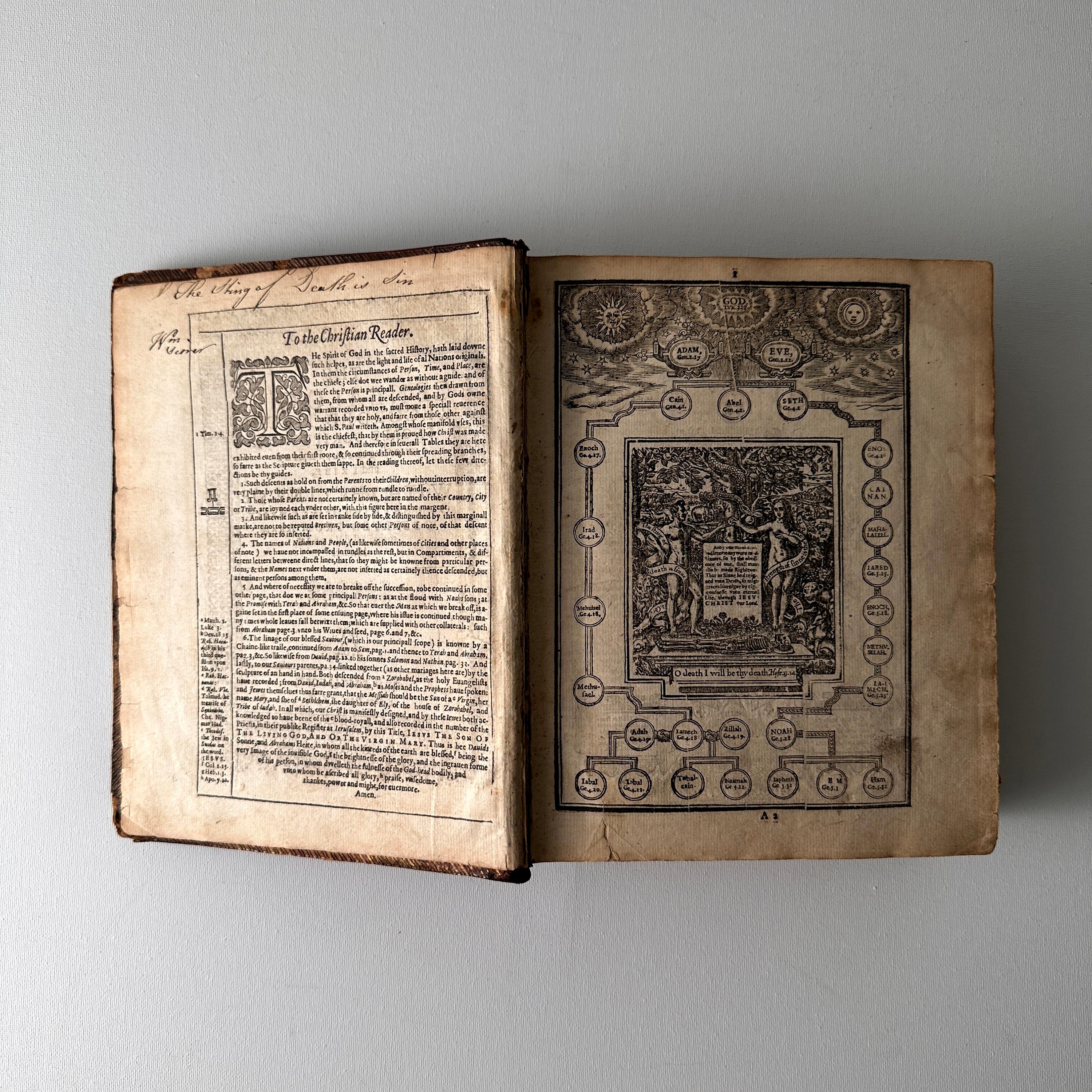 Bible de Geneva, Christopher Barker, Londres, datée de 1599 en vente 5