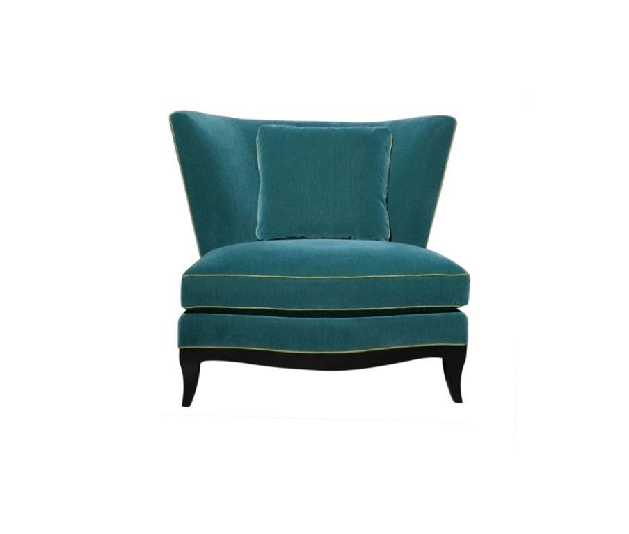 Modern Geneva Club Chair with Ottoman by Donghia For Sale