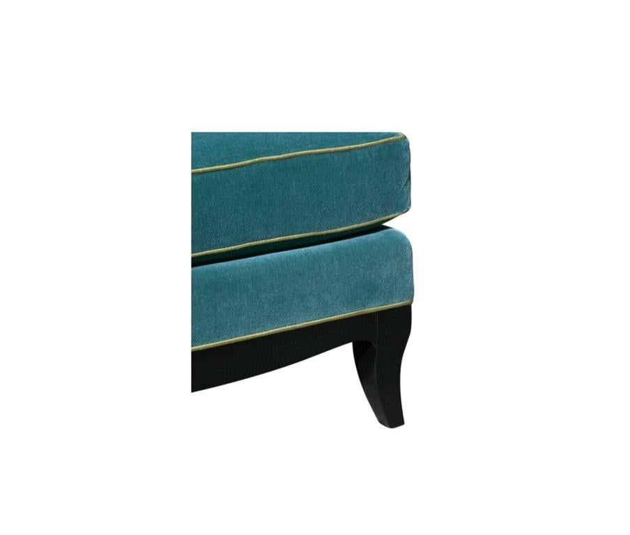 Geneva Club Chair with Ottoman by Donghia In Good Condition For Sale In Dallas, TX