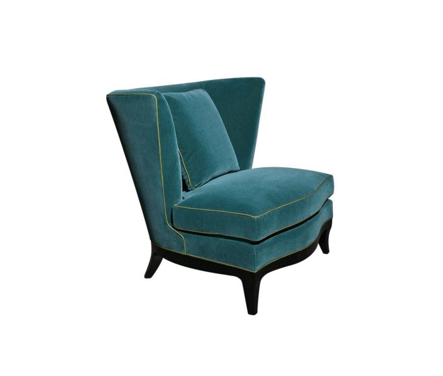 20th Century Geneva Club Chair with Ottoman by Donghia For Sale