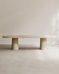Geneva Dining Table in Hand-Sculpted French Oak by Paloma Editions