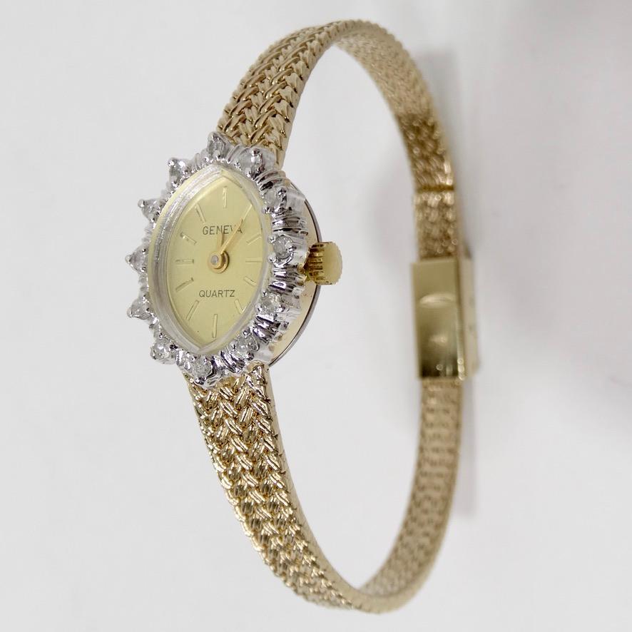 This timeless Geneva Quartz watch is the perfect staple piece to add to your collection. This delicate watch would pair gorgeously with your Cartier love bracelets or on its own to add the perfect pop of elegance to your every day work ensembles.