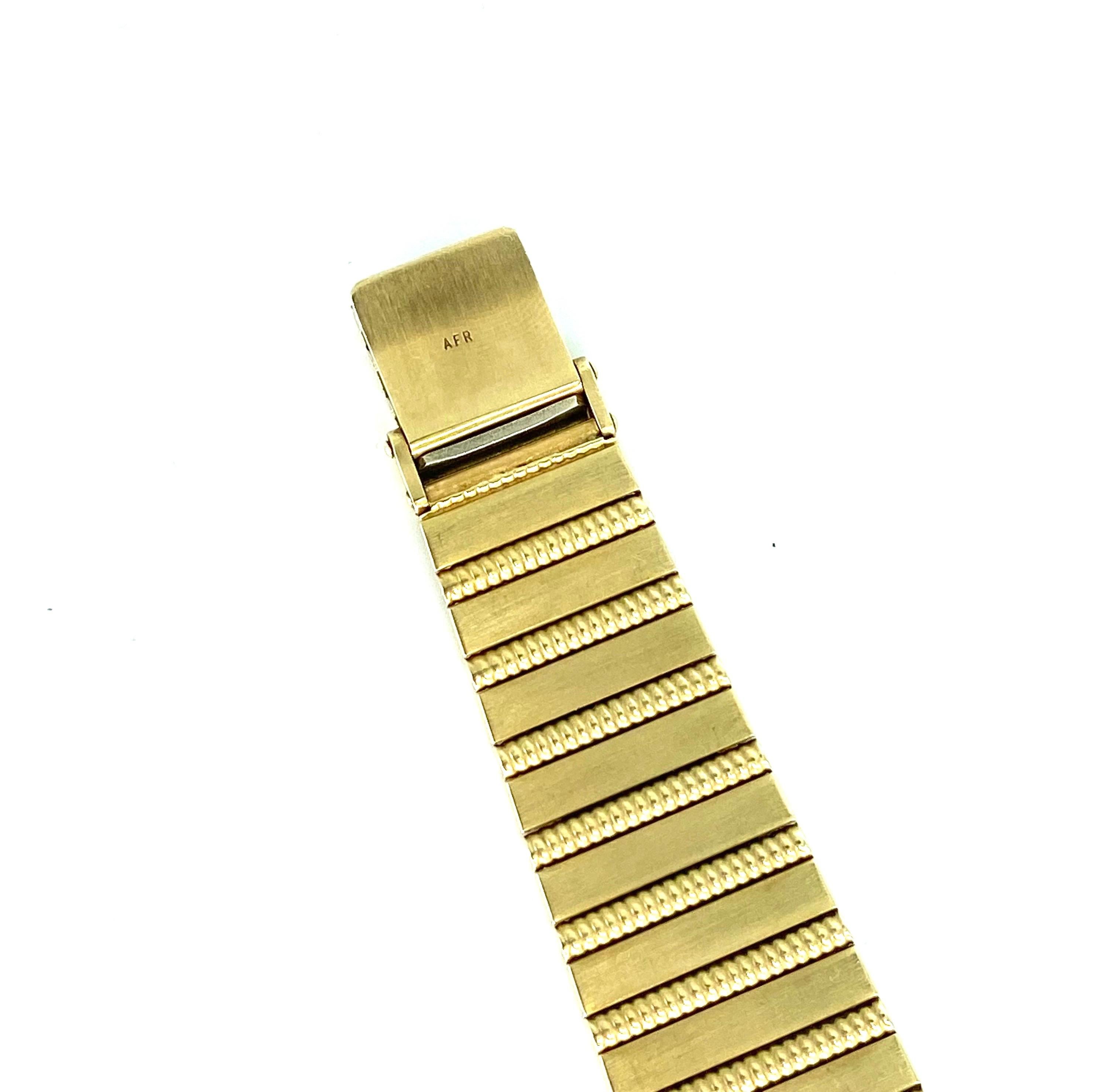 Geneve 14k Gold Fancy Nugget Design Bracelet Swiss Watch  For Sale 3