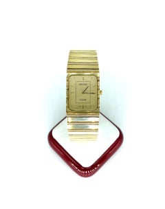 Geneve 14k Gold Fancy Nugget Design Bracelet Swiss Watch