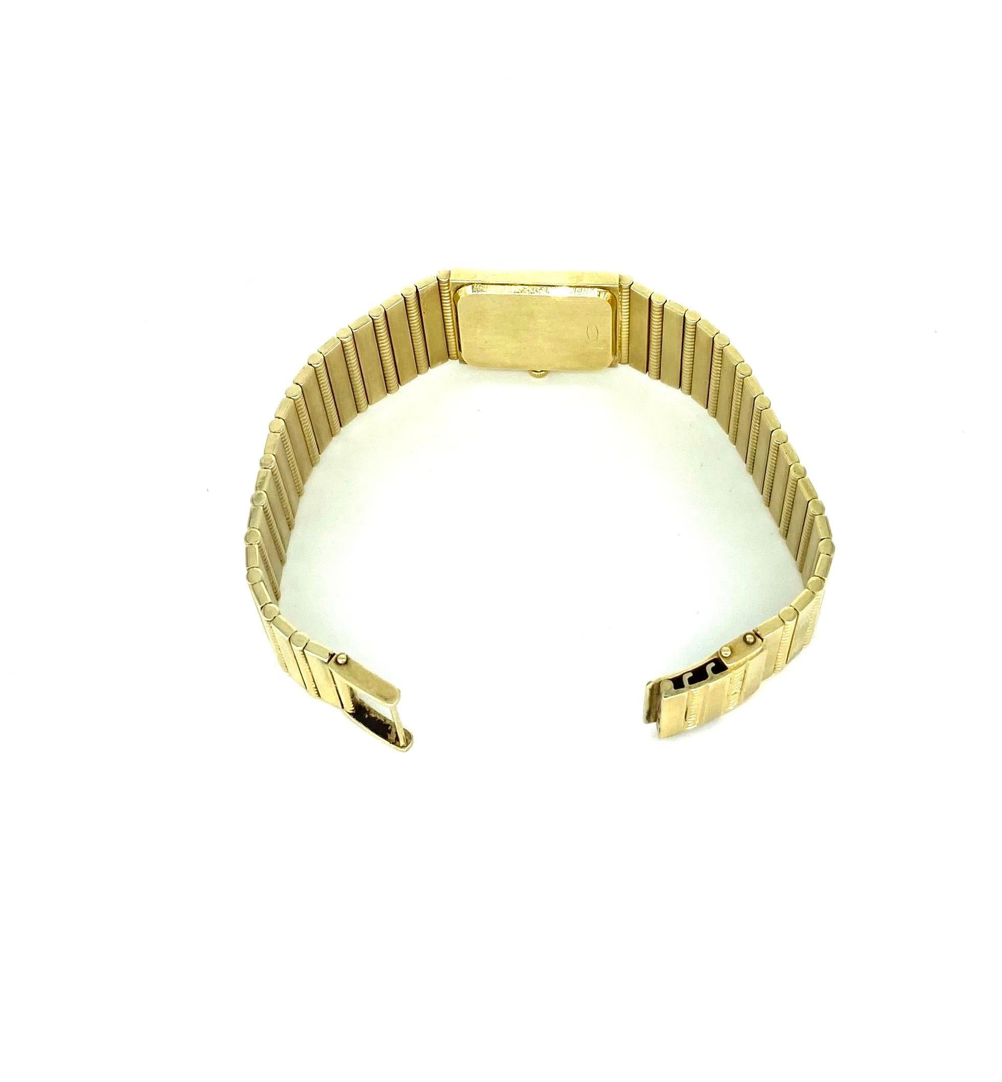 Men's Geneve 14k Gold Fancy Nugget Design Bracelet Swiss Watch  For Sale