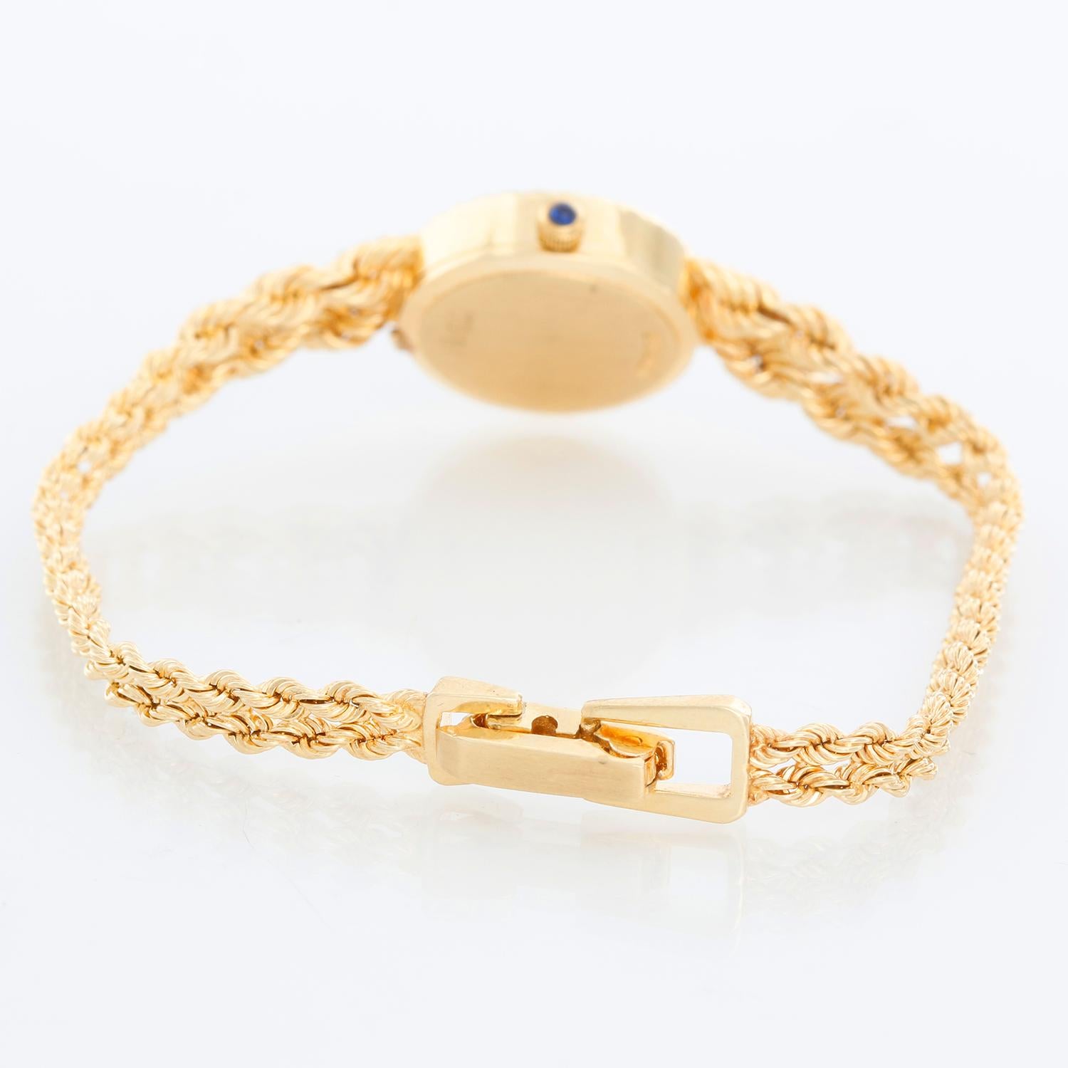 geneve classic gold watch 14k