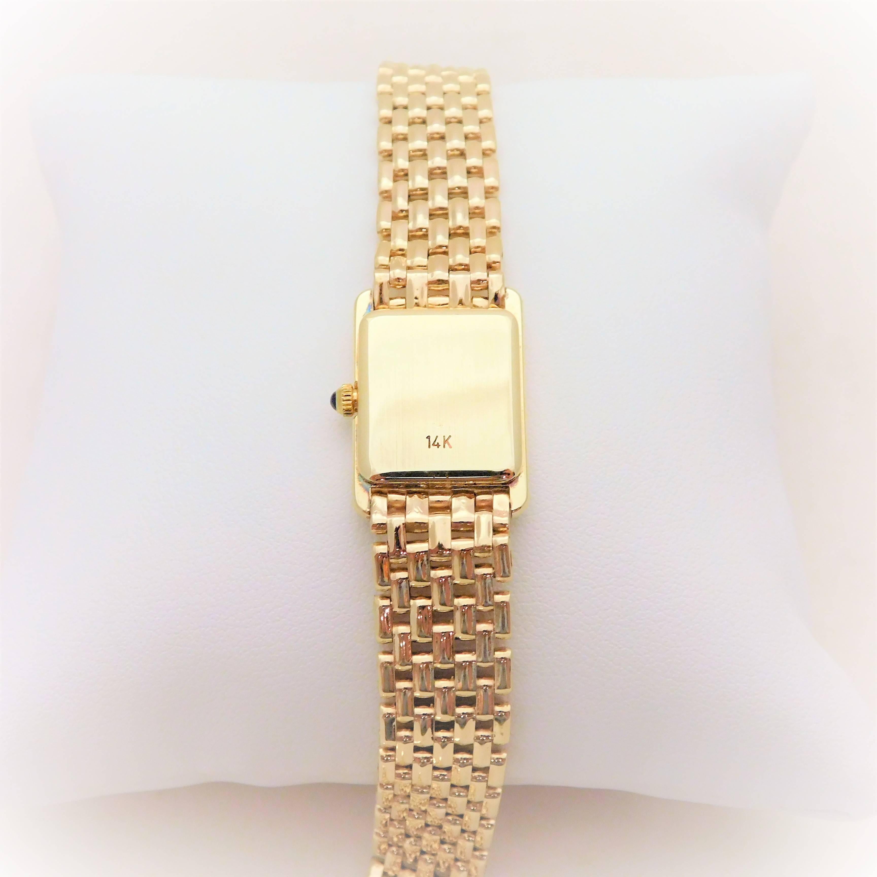 Geneve Ladies yellow Gold Vintage quartz Wristwatch, Circa 1970 4