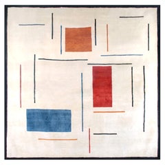 Tapis artistique en laine Boccara, édition limitée, fait à la main d'après Geneviève Claisse