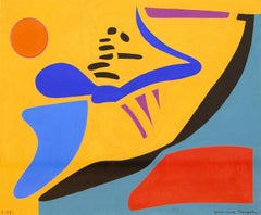 "Composition" by Geneviéve Claisse, Gouache, 1957