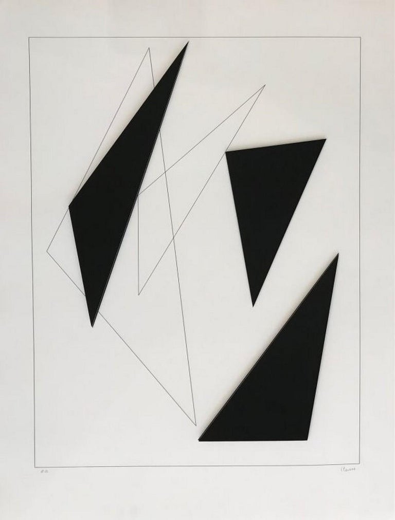 Geneviève Claisse Abstract Print - Composition Géométrique 