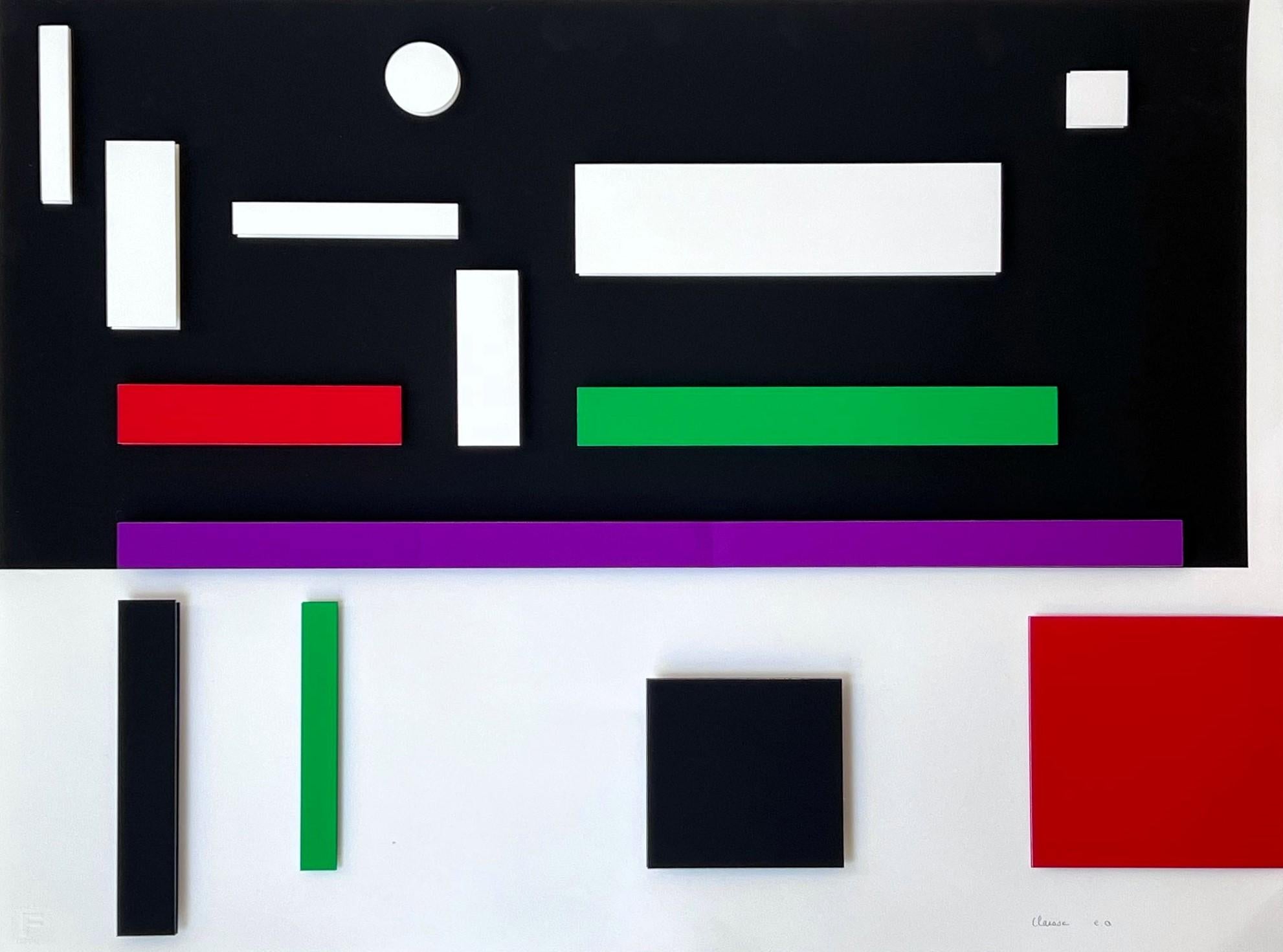 Abstract Print Geneviève Claisse - Geometric composition