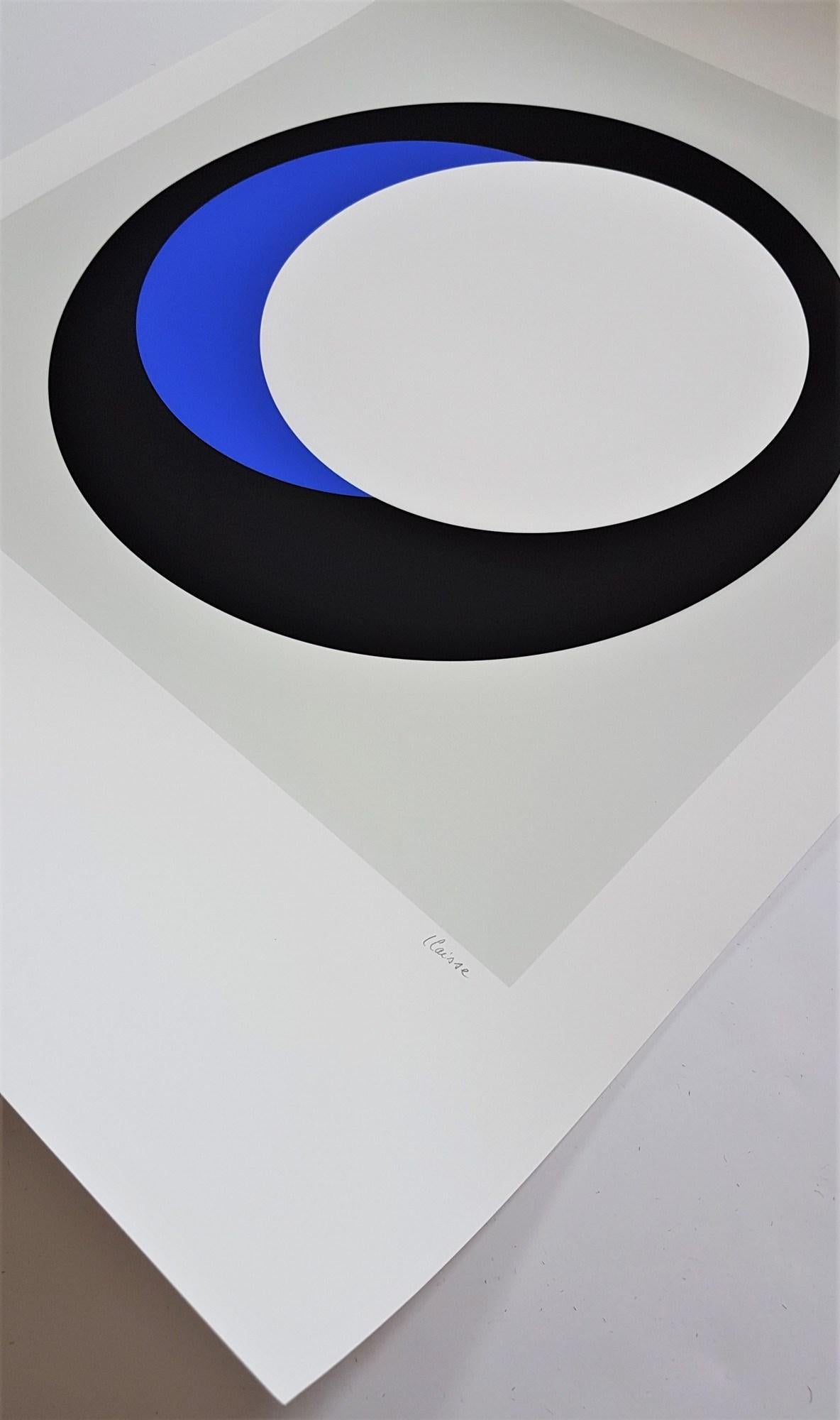 White Circle (Cercle blanc) - Modern Print by Geneviève Claisse