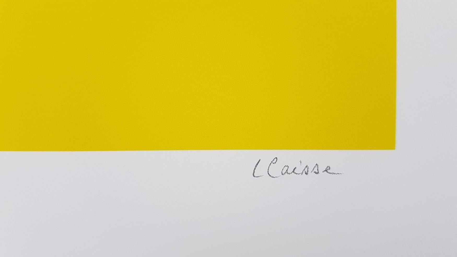 Cercle jaune (Yellow Circle) - Print de Geneviève Claisse