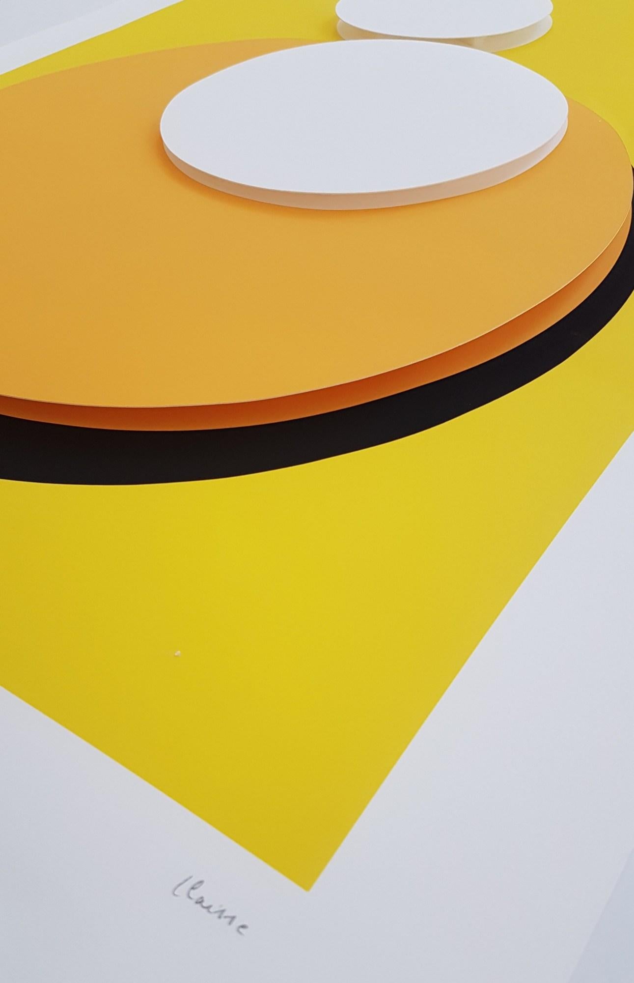 Yellow Unit (Unité Jaune) - Abstract Print by Geneviève Claisse