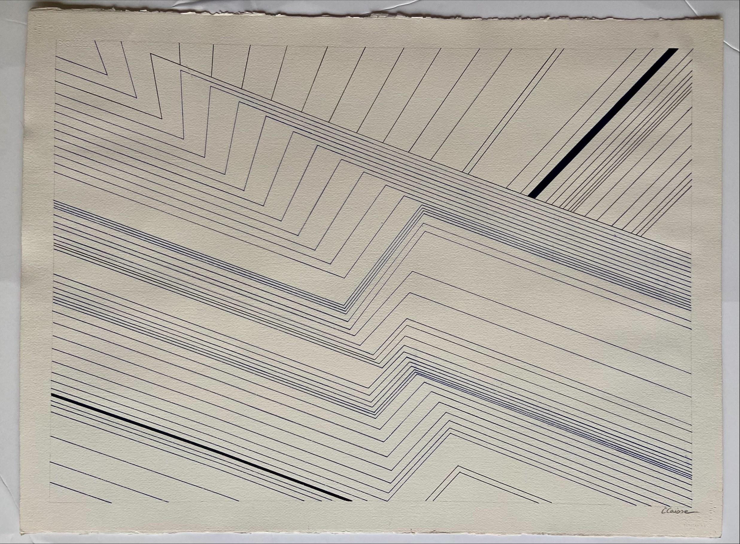 Genevieve Claisse - Untitled geometric composition - circa 1970
Ink on arches paper

Measures: 56 x 75cm
Unique original work
Hand signed.



   