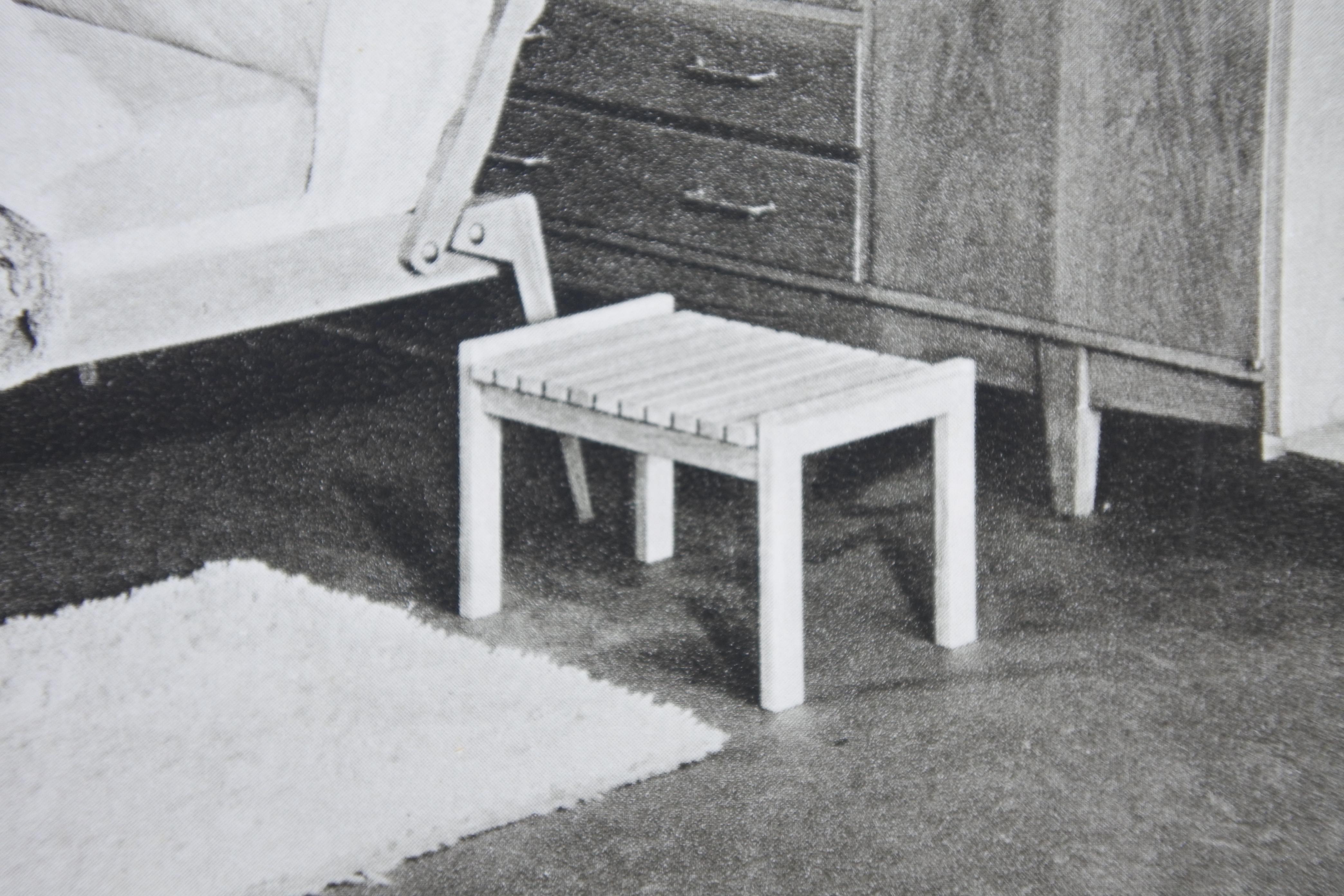 Geneviève Dangles Set of Three Side Tables or Stools in Solid Oak, France 1955 10