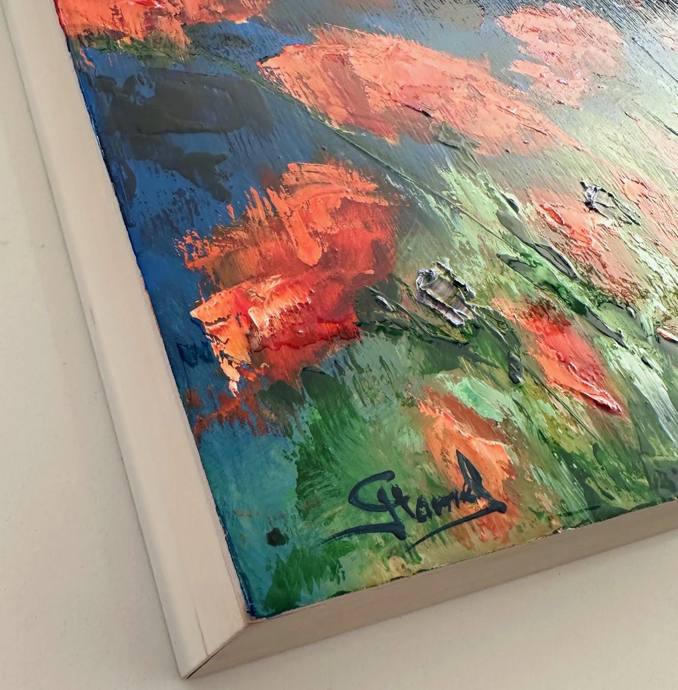 Eine Nacht mit dir (Ölgemälde, Impasto, Impressionismus, farbenfroh, Pastell, WARM) im Angebot 2