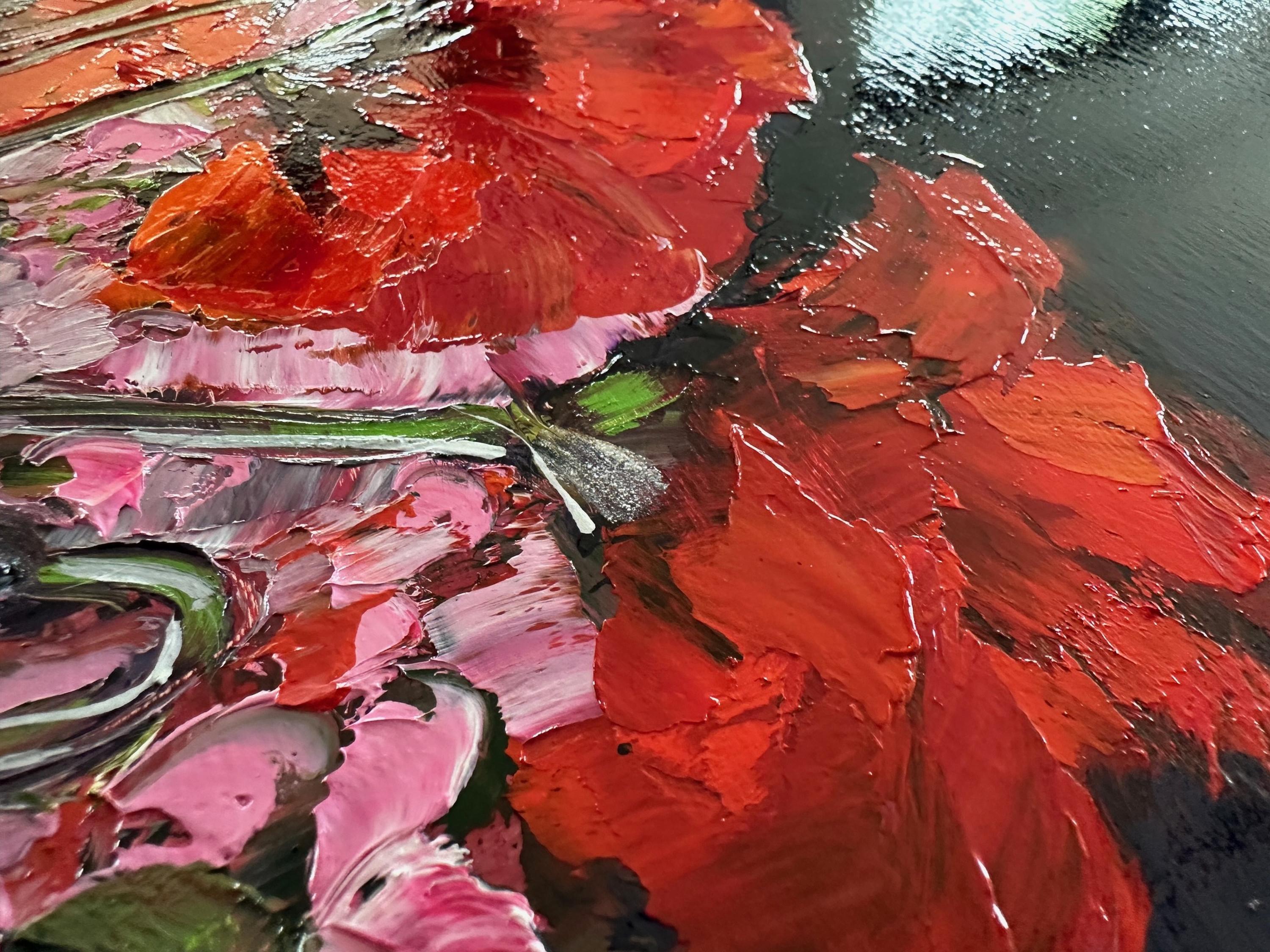 Blues of You (Ölgemälde, Impasto, Impressionismus, farbenfroh, pastell, dramatisch) im Angebot 1