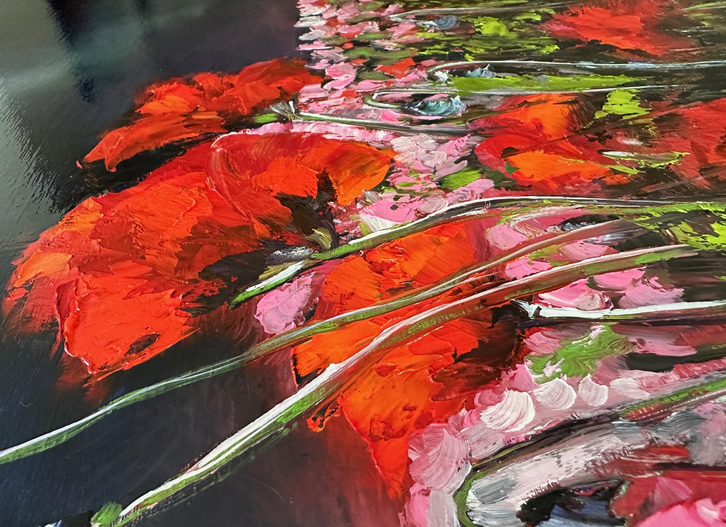 Blues of You (Ölgemälde, Impasto, Impressionismus, farbenfroh, pastell, dramatisch) im Angebot 2