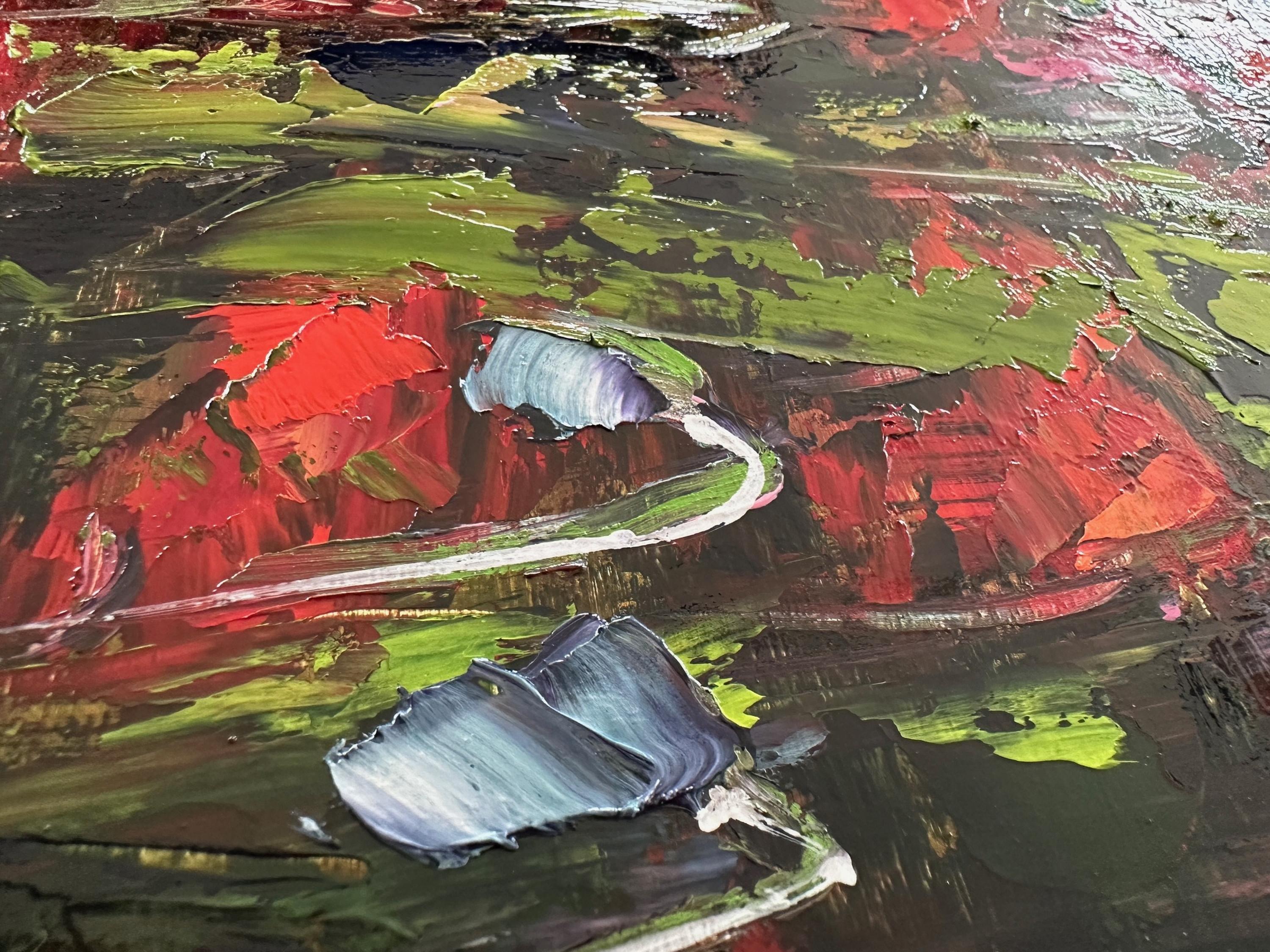 Blues of You (Ölgemälde, Impasto, Impressionismus, farbenfroh, pastell, dramatisch) im Angebot 3