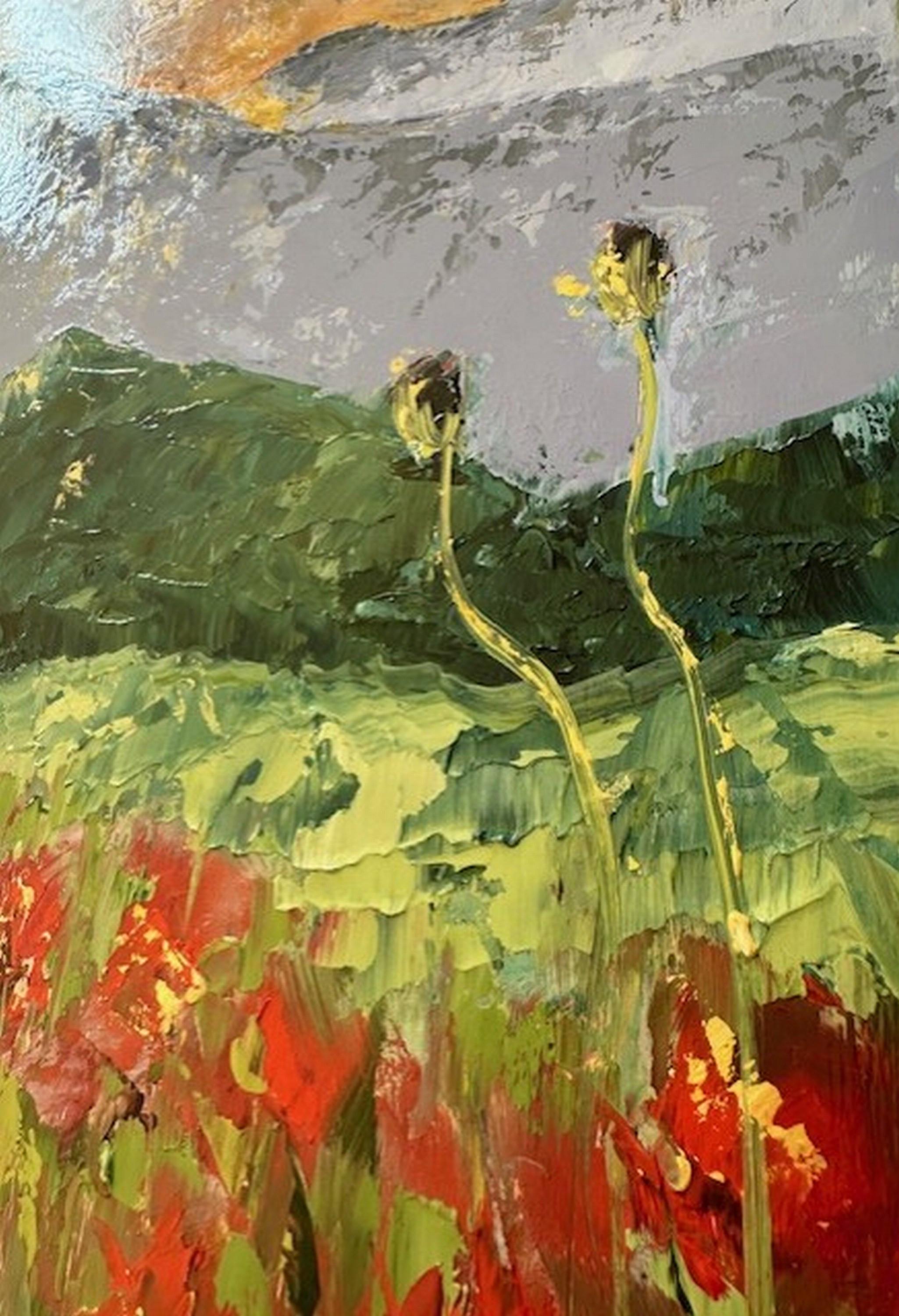 The Mountains (Ölgemälde, Impasto, Impressionismus, Farbenfroh, Ikonisch) im Angebot 4