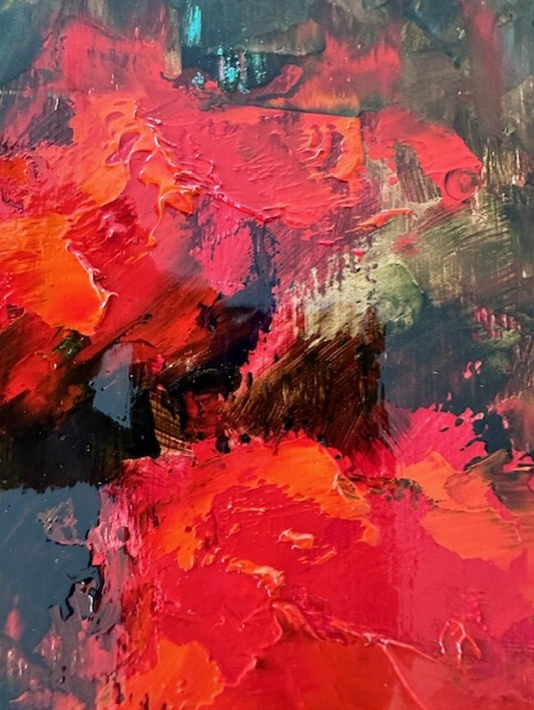 Danza con el viento (Pintura al óleo, Impasto, Impresionismo, Colorido, Vibrante) en venta 1