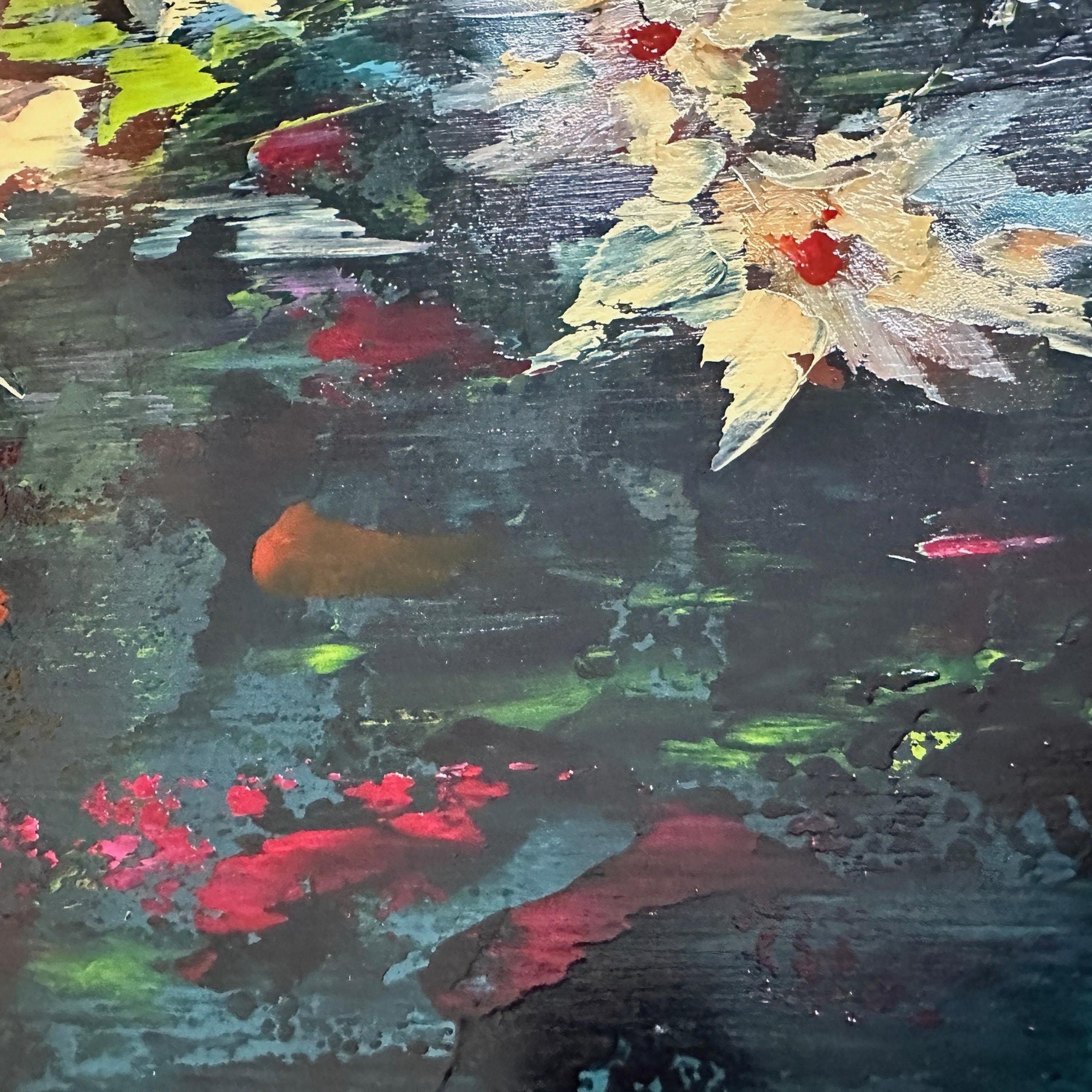 Eclipse (Pittura a olio, Impasto, Impressionismo, Colorato, Vibrante, Scuro, Lucido) in vendita 1