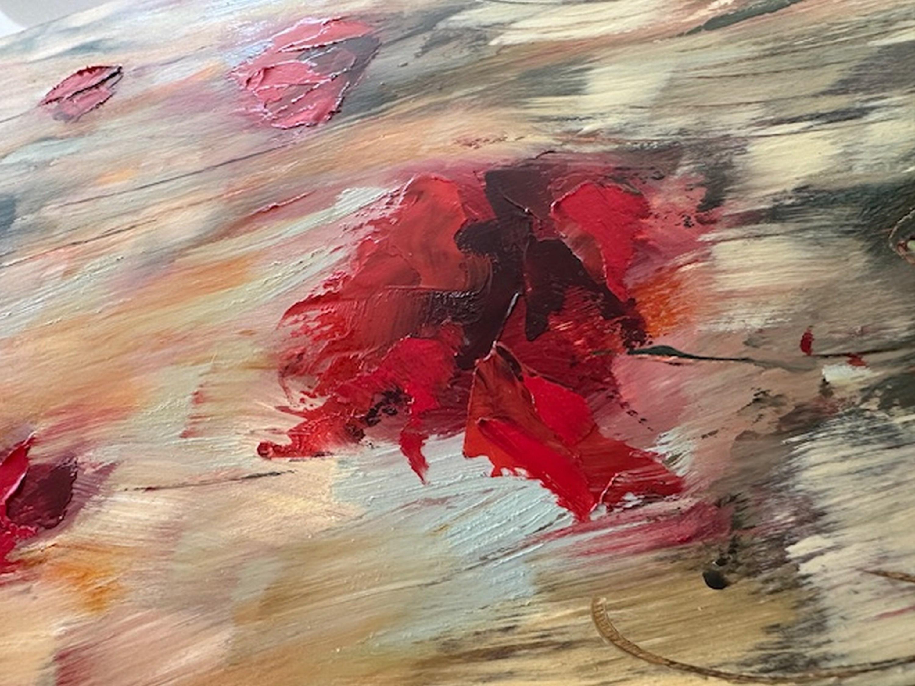 Bagliore (Pittura a olio, Impasto, Impressionismo, Colorato, Iconico, Caldo, Sole, Oro) in vendita 2