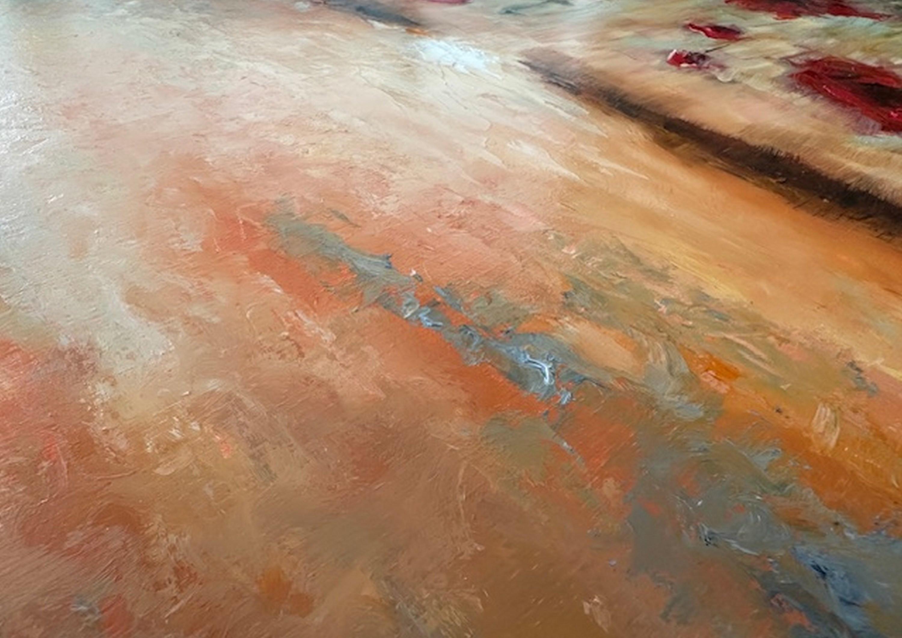Bagliore (Pittura a olio, Impasto, Impressionismo, Colorato, Iconico, Caldo, Sole, Oro) in vendita 3