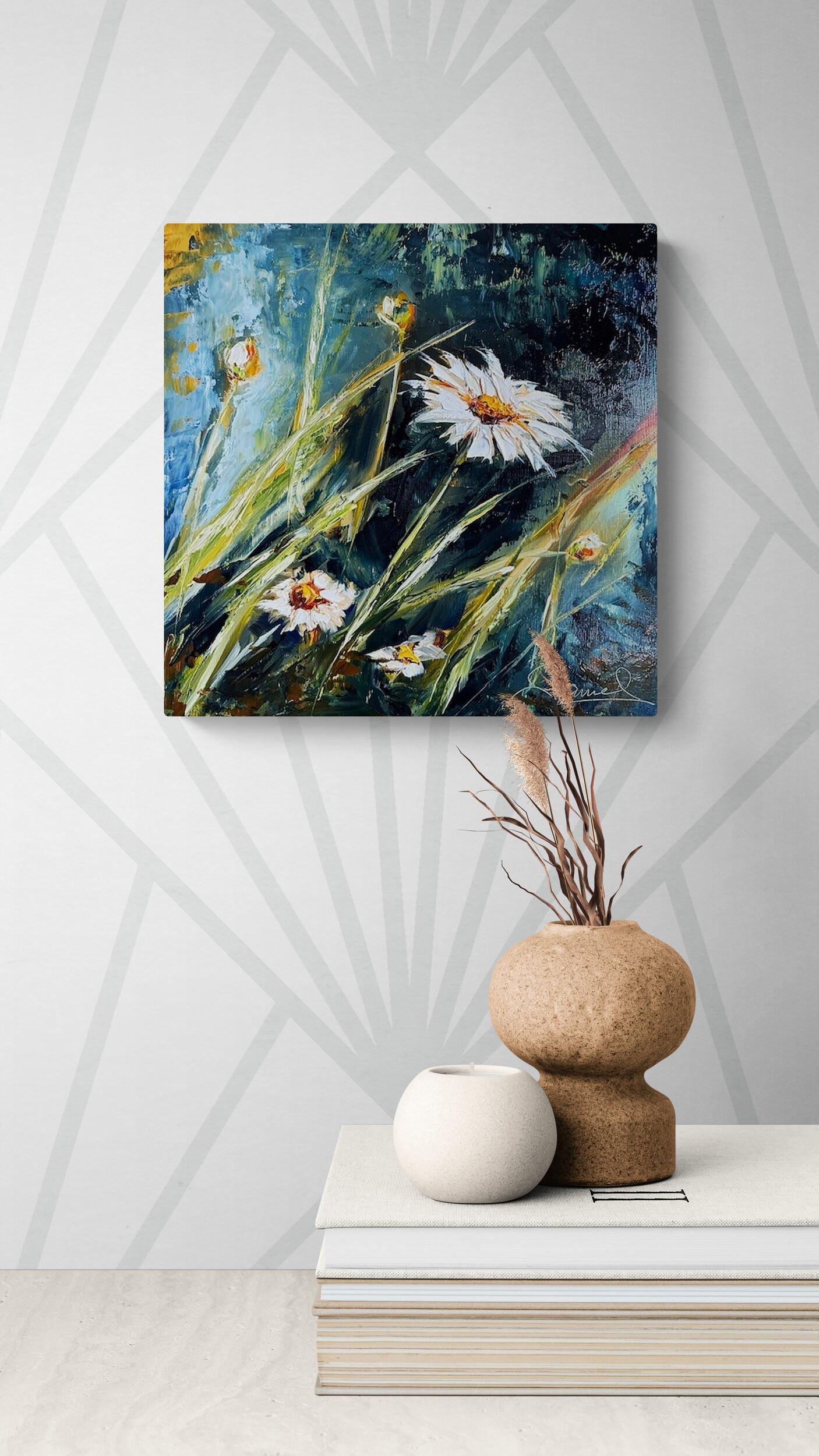 Buongiorno (Pittura a olio, Impasto, Impressionismo, Colorato, Pastello, Caldo) - Painting di Genevieve Hamel