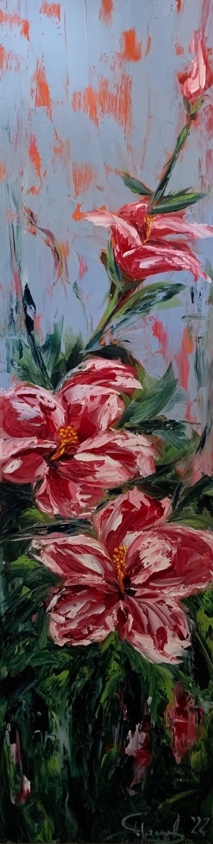 Hibiscus - Painting by Genevieve Hamel
