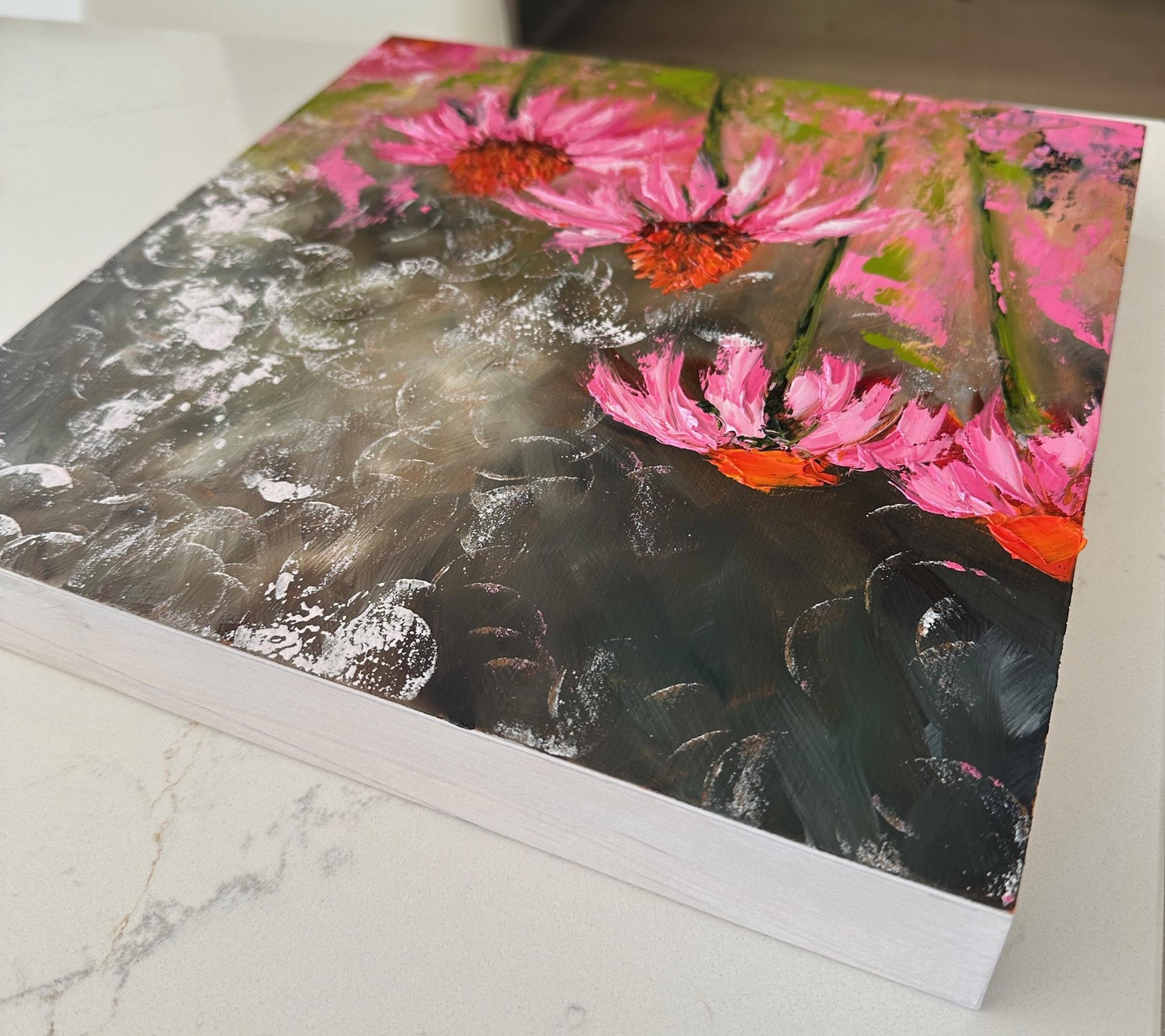 Burbujas de amor (Pintura al óleo, Impasto, Impresionismo, Colorido, Rosa, Gris, Cálido) en venta 1