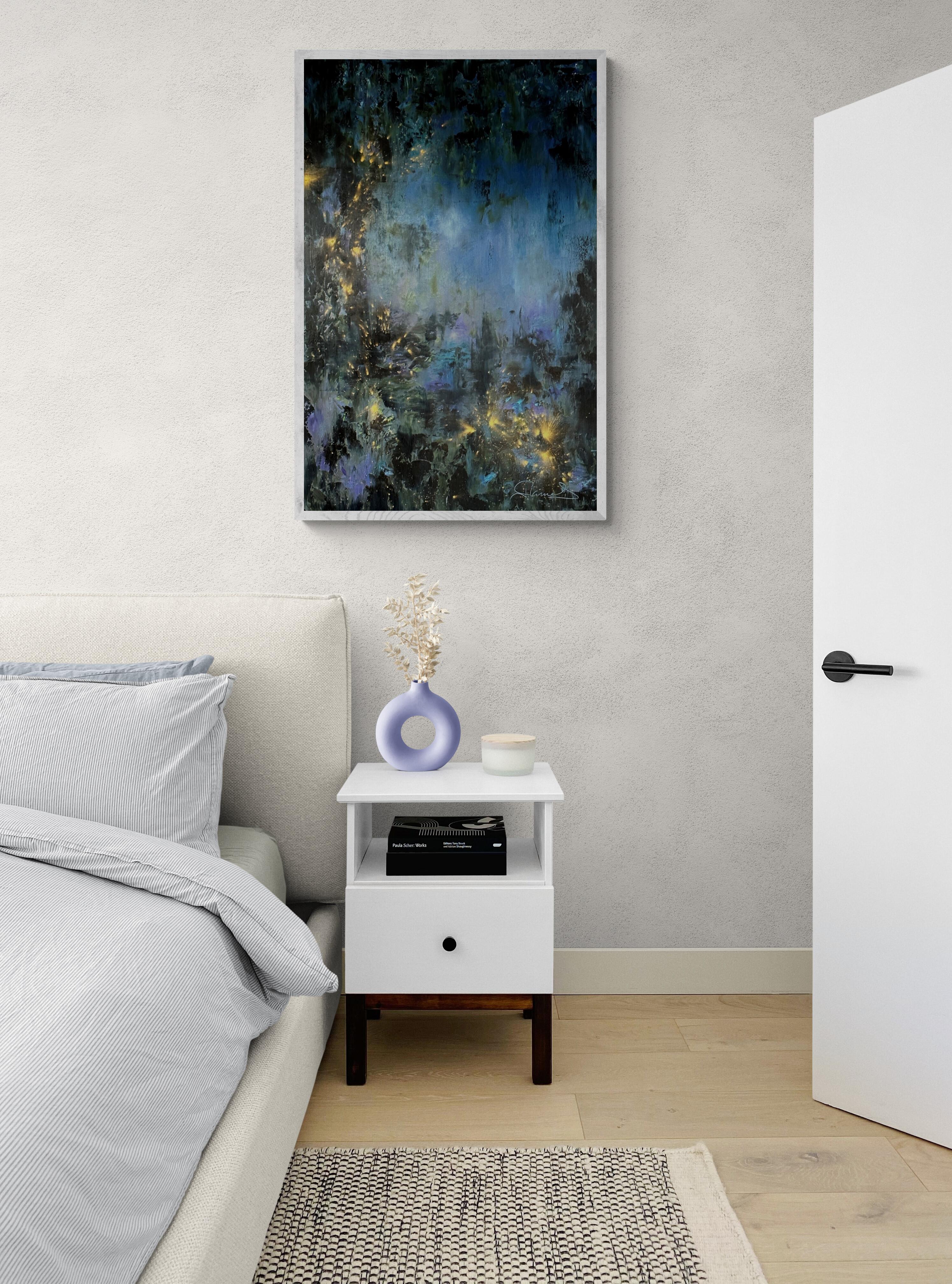 Jardines secretos (Pintura al óleo, Impasto, Impresionismo, Místico, Resplandor) - Painting Moderno de Genevieve Hamel