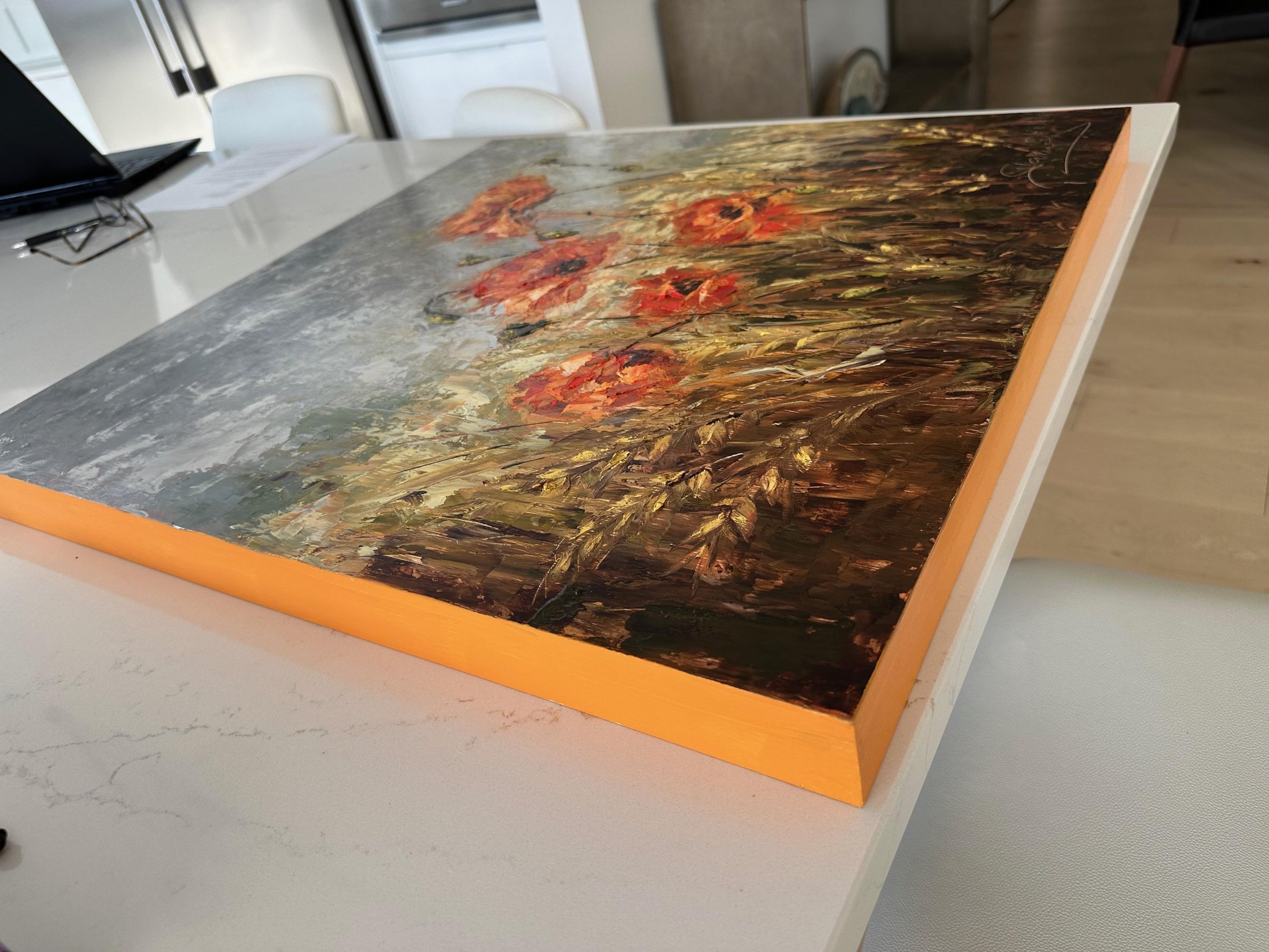 Temporale (Pittura a olio, Impasto, Impressionismo, Colorato, Pastello, Freddo) - Painting di Genevieve Hamel