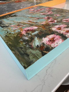 Vintage Flowers (Oil Painting, Impasto, Impressionism, Colorful, Pastel, Rose)