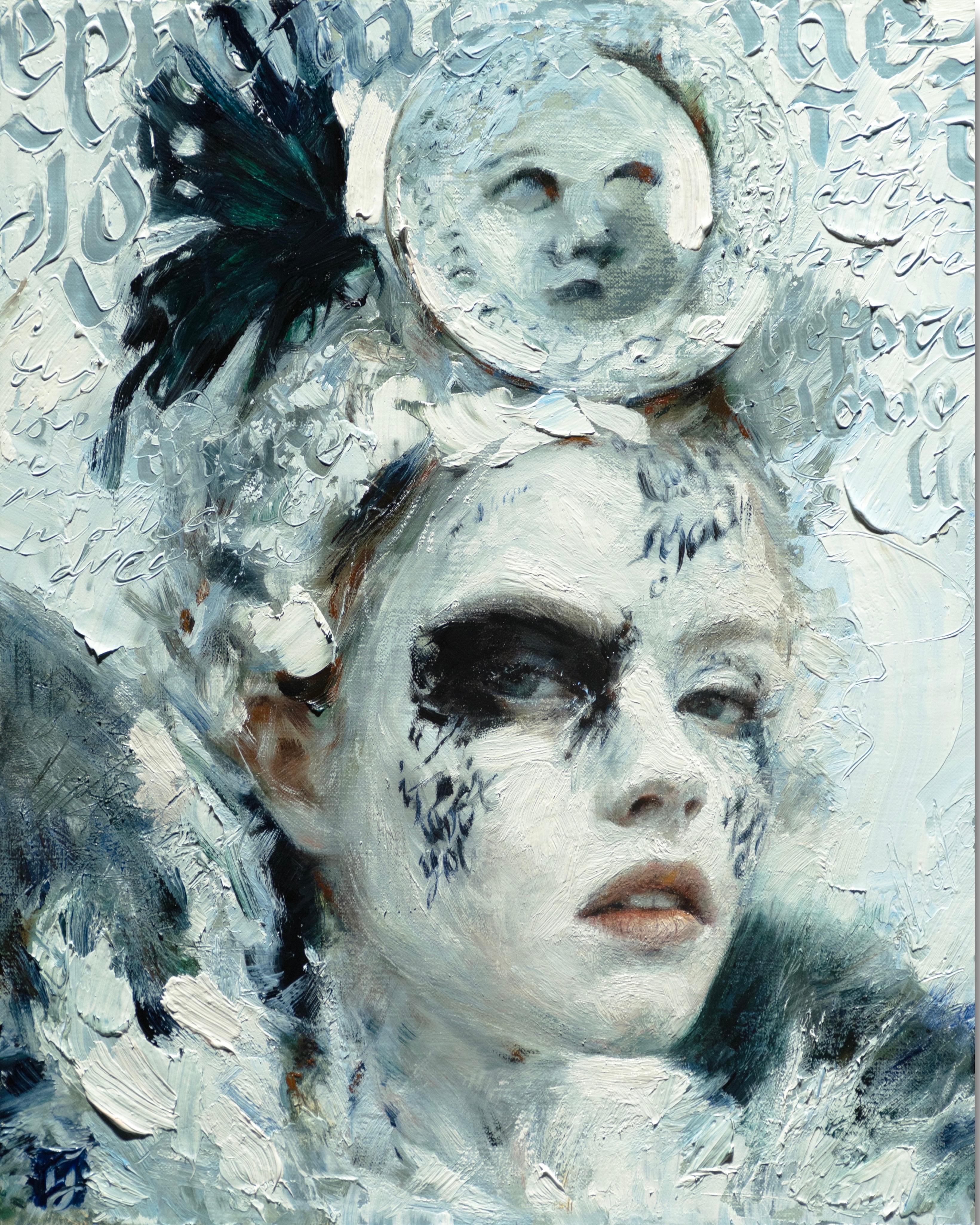 "Ephemeral One" (FRAMED) Portrait Oil Painting 14" x 11" inch by Genevieve May

Ephemeral One
The symbolism of black butterflies appears in many cultures often carrying
themes of death, transformation or messages from the spirit world.

In Irish