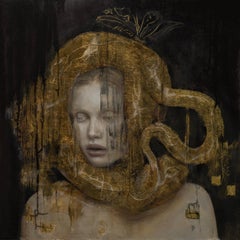 "Killing Them Quietly" Oil Painting 24" x 24" inch by Genevieve May