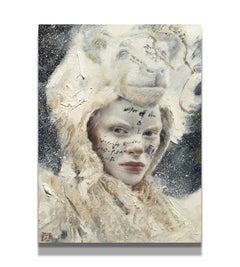 "The Uncanny" Pittura a olio di Genevieve May, 12" x 9" pollici