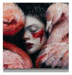 "Mentir, con amor" Pintura al óleo 12" x 12" pulgadas por Genevieve May