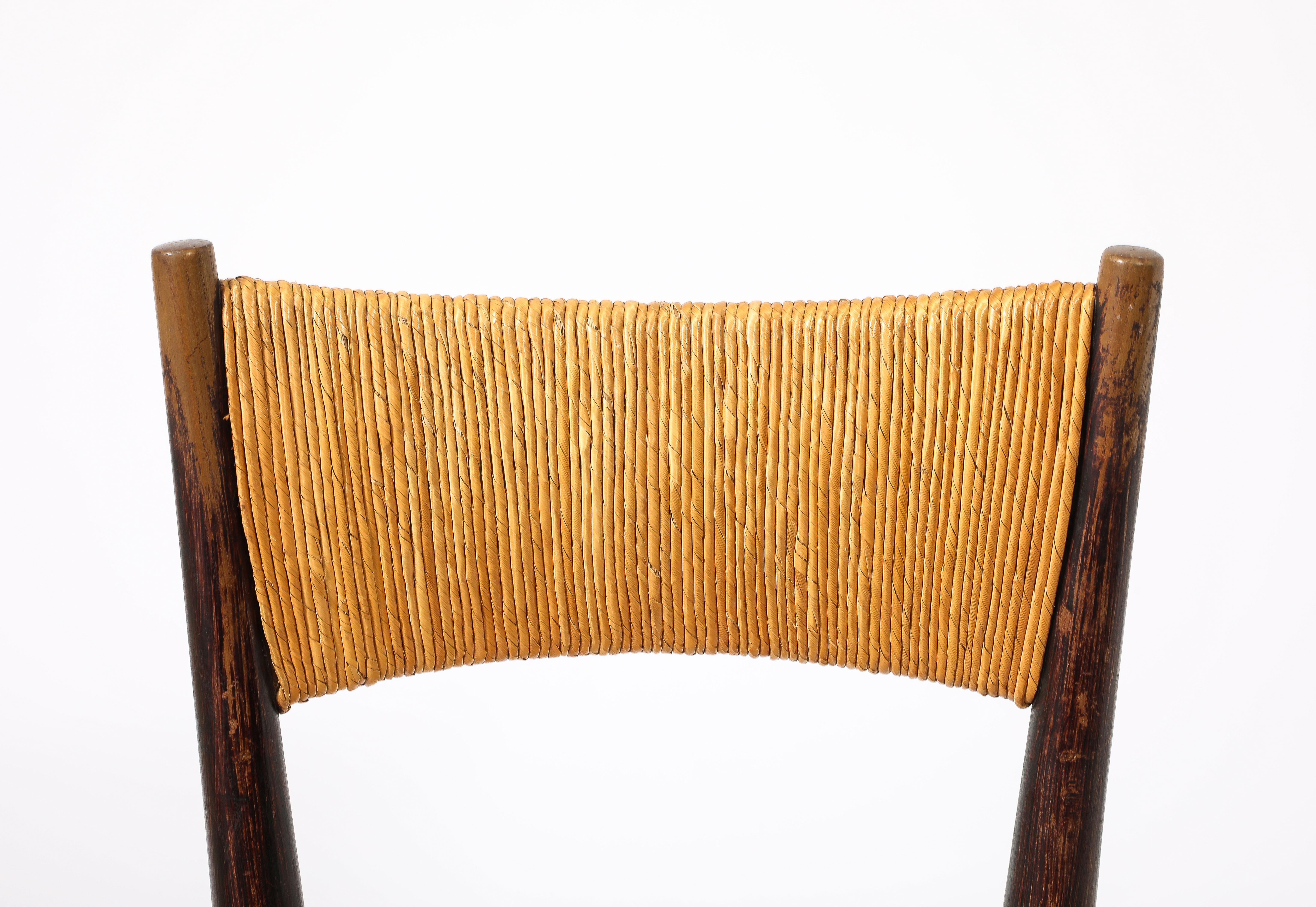 Mid-Century Modern Genevieve Pons Rush Chairs For Sale