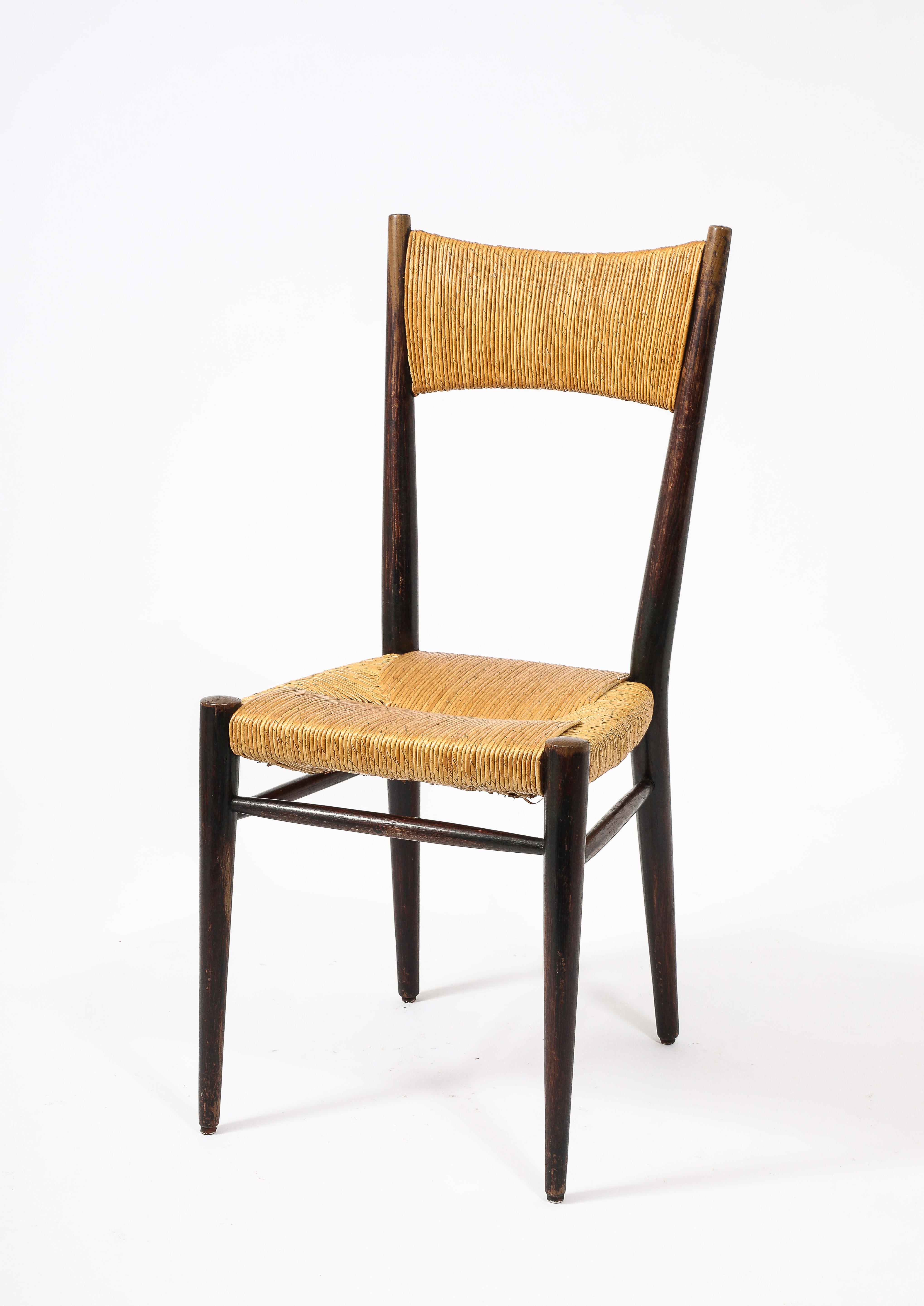 Genevieve Pons Rush Chairs In Good Condition For Sale In New York, NY