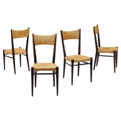Vintage Genevieve Pons Rush Chairs