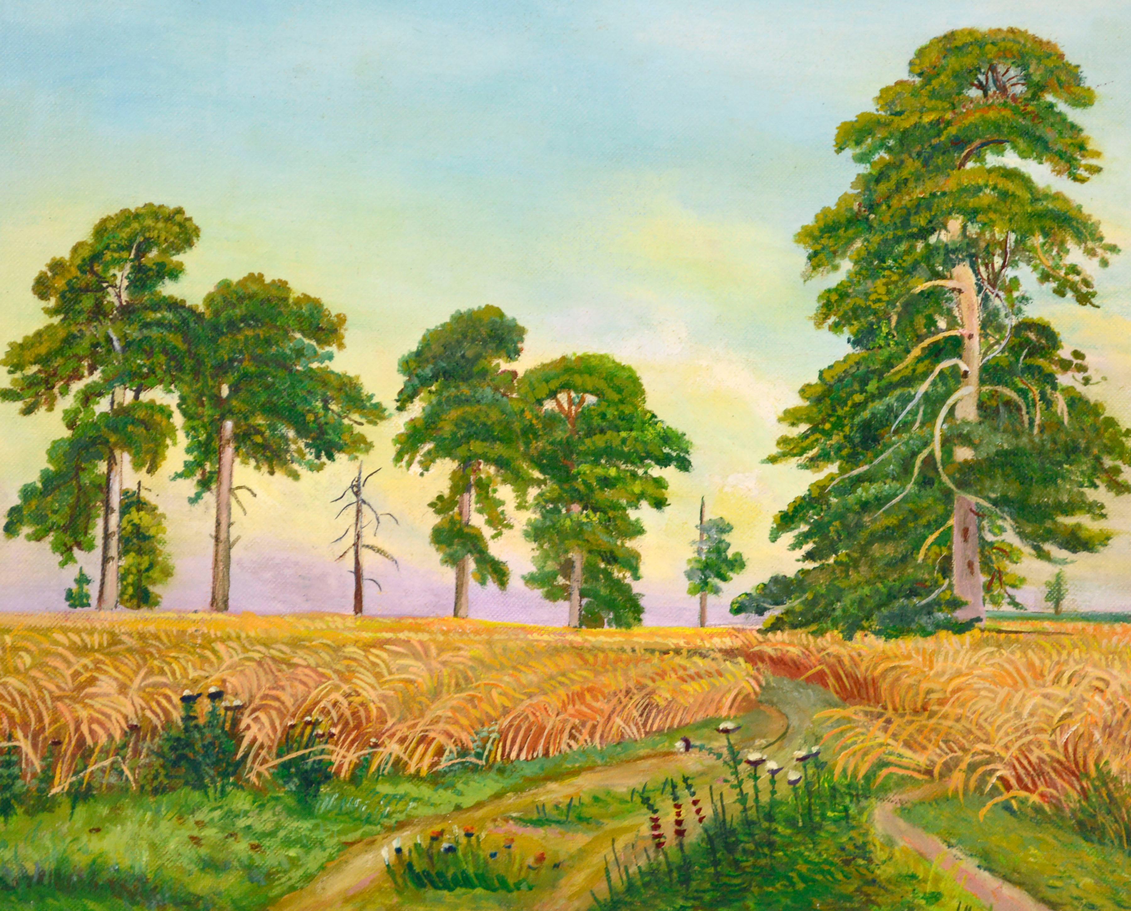 Fields of Wheat Landscape von Genevieve Rogers, Mitte des Jahrhunderts  im Angebot 1