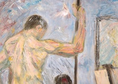 Mid Century Figure Painting in the Studio Study (La peinture de personnages au milieu du siècle)