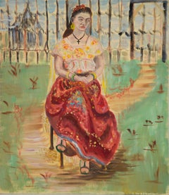 Vintage Mid Century Frida Kahlo Study