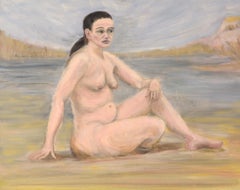 Woman at the Lake, Mid Century Bay Area Nude Figure Study